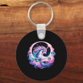 Porte-clés Total Éclipse Solaire Totalité Unicorne (Recto)