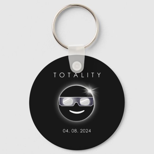 Porte-clés Total Solaire Eclipse 04 08 2024 Totalité Garçons (Recto)