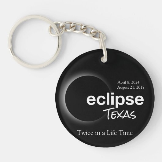 Porte-clés Total Solaire Eclipse 2017 2024 - Texas (Devant)