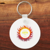 Porte-clés Total Solaire Eclipse 2024 Austin Texas (Recto)
