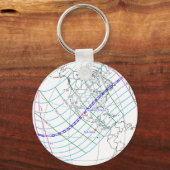 Porte-clés Total Solaire Eclipse 2024 Global Path (Recto)