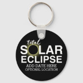Porte-clés Total Solaire Eclipse - 2024 ou date personnalisée (Recto)