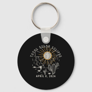 Porte-clés Total Solaire Eclipse 2024 Totalement Western Texa
