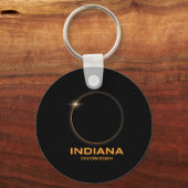 Porte-clés Total Solaire Eclipse 2024 Totalité Indiana (Recto)