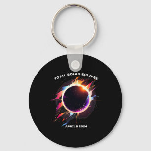 Porte-clés Total Solaire Eclipse Avril 8 2024 Totalité Souven