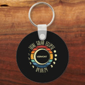 Porte-clés Total Solaire Eclipse Vermont Rétro 2024 Hommes Fe (Recto)