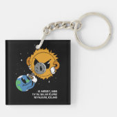 Porte-clés Total Solar Eclipse 2026 Iceland Photobomb (Dos)