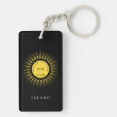 Porte-clés Total solar eclipse 2026 your text personalized (Dos)