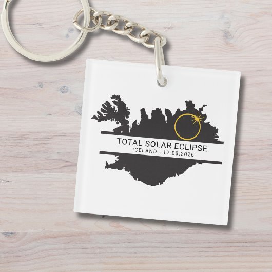 Porte-clés Total Solar Eclipse August 12 2026 – Iceland
