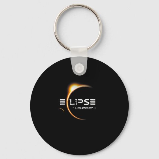 Porte-clés Totalité 4.08.2024 Total Éclipse Solaire 2024 (Recto)