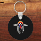Porte-clés Totem indien noir (Recto)