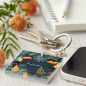 Porte-clés Toucan Paradise : Conception personnalisable (Devant Droit)