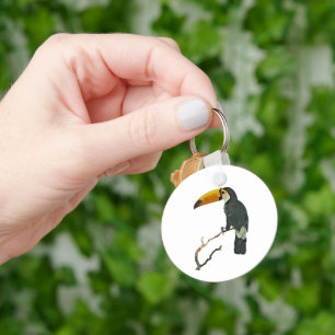 Porte-clés Toucan Portrait Animal Tropical Bird Design