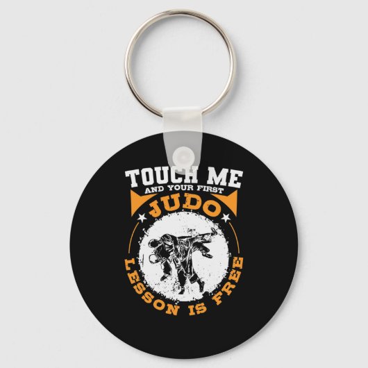 Porte-clés Touch Me and your First Judo Lesson is Free (Recto)