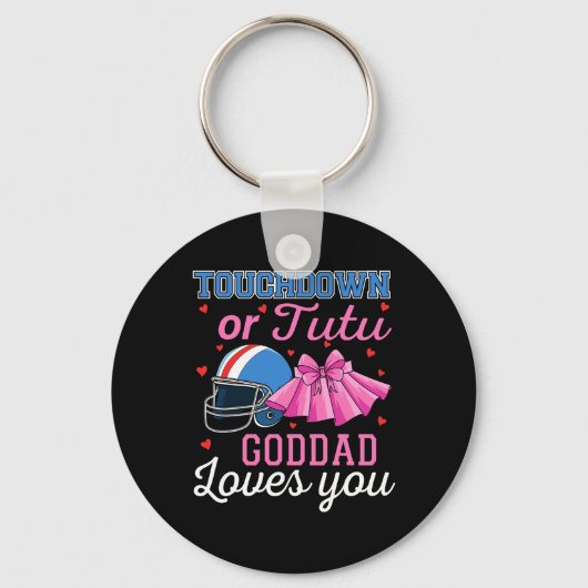 Porte-clés Touchdown ou tutu Goddad t'aime Foot Ba (Recto)