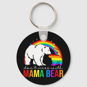 Porte-clés Touche à Mama Bear Fierté LGBT Drôle Maman Fête de