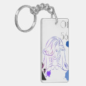 Porte-clés Touche de couleurs aquarelles (Devant gauche)