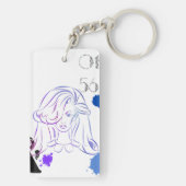 Porte-clés Touche de couleurs aquarelles (Dos)