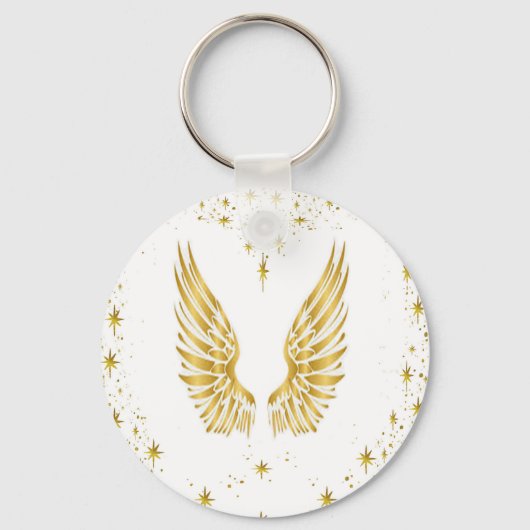 Porte-clés Touche du bouton Angel Wings (Recto)