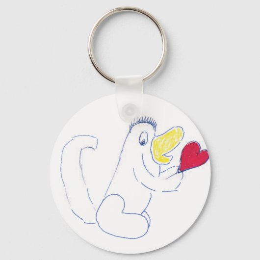 Porte-clés Touche du bouton Love Bug (Recto)