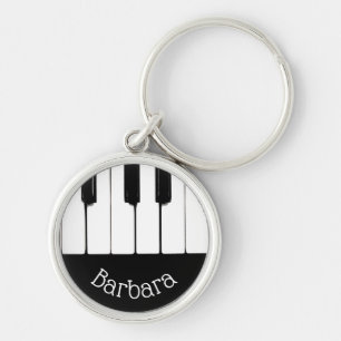 Porte-clés Touches Piano personnalisées, Noir et Blanc