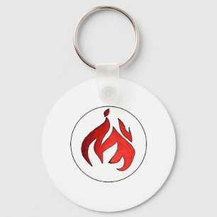 Porte-clés Touffe de flamme du feu de la musique d'eau chaude