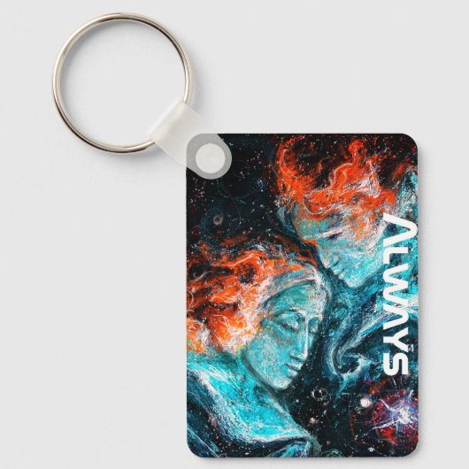 Porte-clés Toujours à travers l'espace Nebula Couple (Recto)