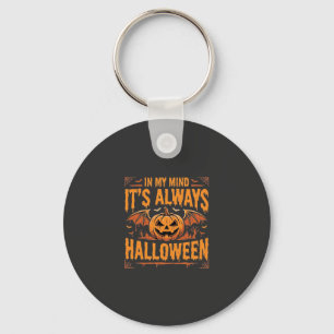 Porte-clés Toujours citrouille de chauve-souris de Halloween 
