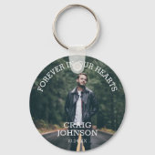 Porte-clés Toujours dans nos coeurs | Photo funéraire (Recto)