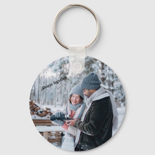 Porte-clés Toujours ensemble impression métal imprimé acryliq (Recto)