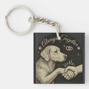 Porte-clés Toujours ensemble" Vintage Dog Friendship