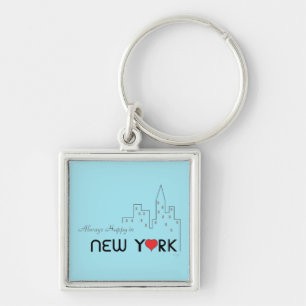 Porte-clés Toujours heureux à New York