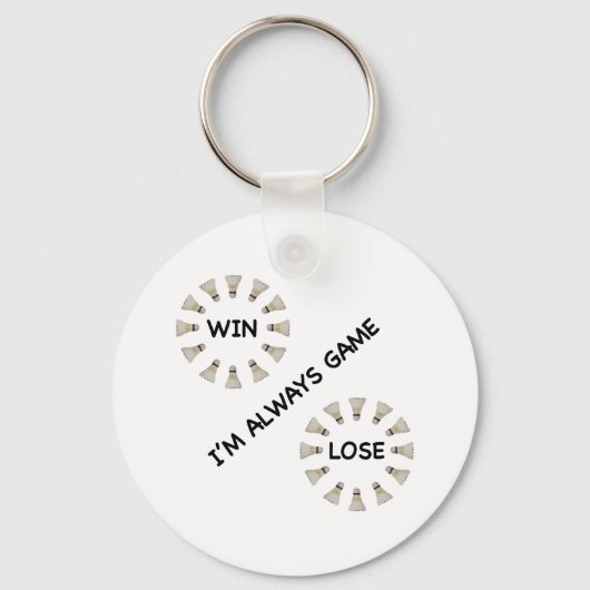 Porte-clés Toujours Jouer Pour Badminton (Recto)