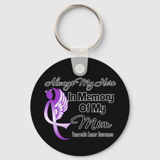 Porte-clés Toujours Mon Héros En Mémoire Maman - Cancer Pancr (Recto)