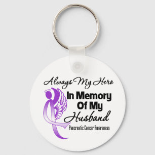 Porte-clés Toujours Mon Héros En Mémoire Mari Cancer Pancréat