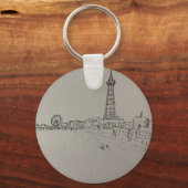 Porte-clés Tour de Blackpool, œuvre d'art originale (Recto)
