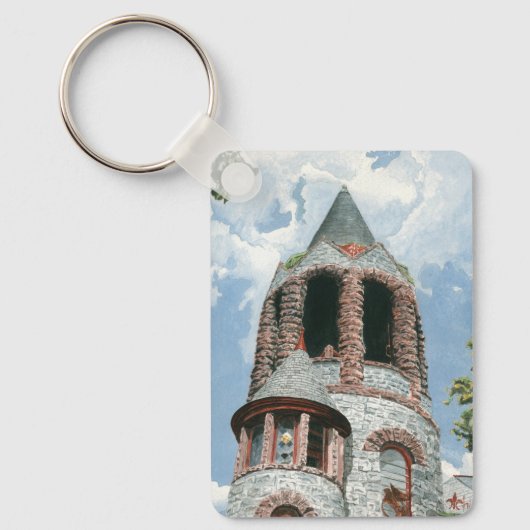 Porte-clés Tour de l'église de Stone (Recto)