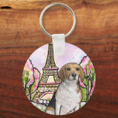Porte-clés tour eiffel beagle paris (Recto)