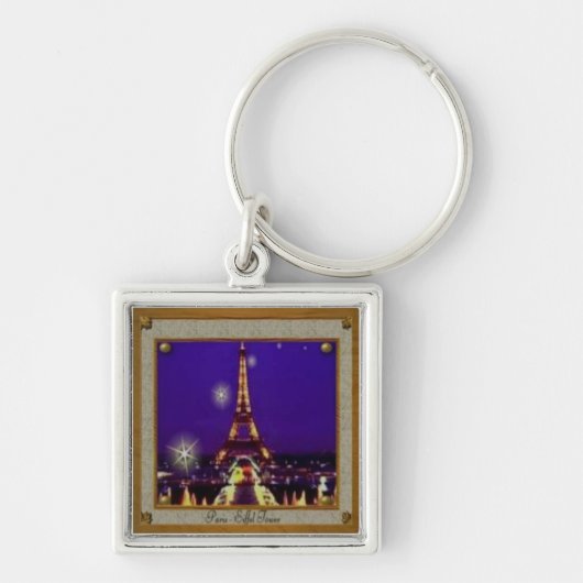 Porte-clés Tour Eiffel encadrée (Devant)