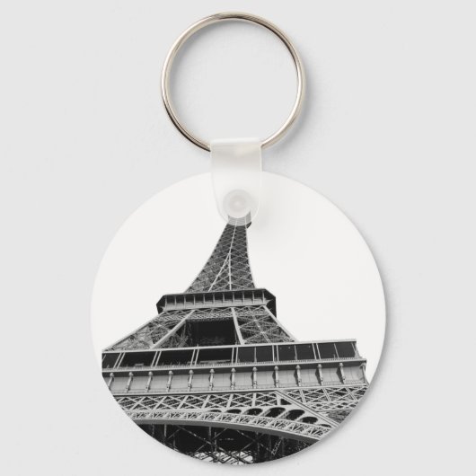 Porte-clés Tour Eiffel noir et blanc (Recto)