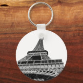 Porte-clés Tour Eiffel noir et blanc (Recto)