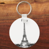 Porte-clés Tour Eiffel noir et blanc (Recto)