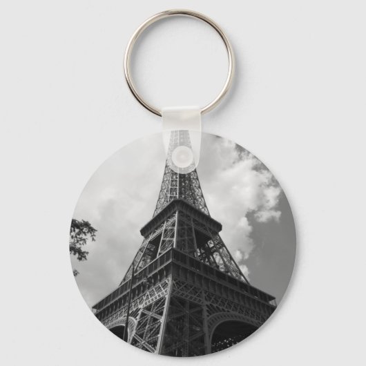 Porte-clés Tour Eiffel noir et blanc à Paris (Recto)