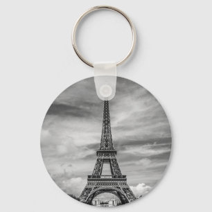Porte-clés Tour Eiffel noir et blanc Paris France