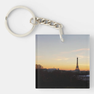 Porte-clés Tour Eiffel Paris au coucher du soleil