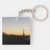 Porte-clés Tour Eiffel Paris au coucher du soleil (Dos)