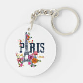 Porte-clés Tour Eiffel Paris Chemise Salut Flower Paris Fra (Dos)
