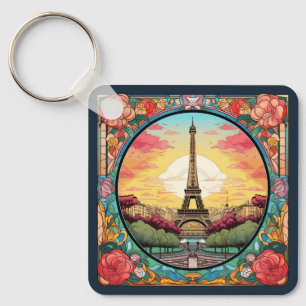 Porte-clés Tour Eiffel Paris Paris Floral