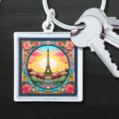 Porte-clés Tour Eiffel Paris Paris Floral