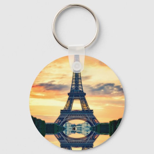 Porte-clés Tour Eiffel Paris Soirée européenne (Recto)